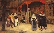 James Tissot Meeting of Faust and Marguerite Germany oil painting artist
